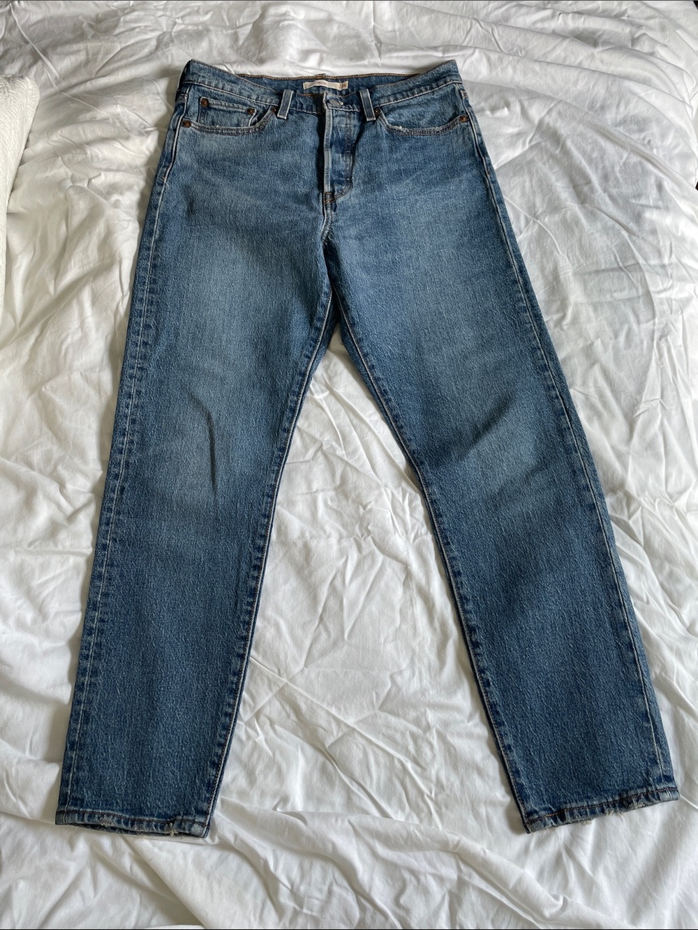 Levi's Straight-Leg Jeans in Classic Blue Denim